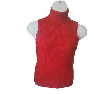 Casual Express Sleeveless Knit Sweater Vest Red Large